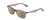 Profile View of Ernest Hemingway H4857 Designer Polarized Reading Sunglasses with Custom Cut Powered Amber Brown Lenses in Shiny Shadow Grey Crystal Unisex Cateye Full Rim Acetate 53 mm