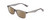 Profile View of Ernest Hemingway H4857 Designer Polarized Reading Sunglasses with Custom Cut Powered Amber Brown Lenses in Shiny Shadow Grey Crystal Unisex Cateye Full Rim Acetate 56 mm