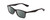 Profile View of Ernest Hemingway H4857 Designer Polarized Sunglasses with Custom Cut Smoke Grey Lenses in Matte Black Unisex Cateye Full Rim Acetate 53 mm