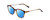 Profile View of Ernest Hemingway H4859 Designer Polarized Sunglasses with Custom Cut Blue Mirror Lenses in Brown Amber Gold Tortoise Havana Silver Ladies Cateye Full Rim Acetate 50 mm