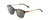 Profile View of Ernest Hemingway H4859 Designer Polarized Reading Sunglasses with Custom Cut Powered Smoke Grey Lenses in Brown Amber Gold Tortoise Havana Silver Ladies Cateye Full Rim Acetate 50 mm