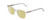 Profile View of Ernest Hemingway H4860 Designer Polarized Reading Sunglasses with Custom Cut Powered Sun Flower Yellow Lenses in Clear Crystal Silver Glitter Unisex Cateye Full Rim Acetate 52 mm