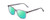 Profile View of Ernest Hemingway H4860 Designer Polarized Reading Sunglasses with Custom Cut Powered Green Mirror Lenses in Grey Blue Crystal Unisex Cateye Full Rim Acetate 52 mm