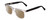Profile View of Ernest Hemingway H4861 Designer Polarized Reading Sunglasses with Custom Cut Powered Amber Brown Lenses in Clear Crystal/Gloss Black Unisex Cateye Full Rim Acetate 55 mm