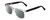 Profile View of Ernest Hemingway H4861 Designer Polarized Reading Sunglasses with Custom Cut Powered Smoke Grey Lenses in Clear Crystal/Gloss Black Unisex Cateye Full Rim Acetate 55 mm