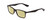 Profile View of Ernest Hemingway H4857 Designer Polarized Reading Sunglasses with Custom Cut Powered Sun Flower Yellow Lenses in Matte Black Unisex Cateye Full Rim Acetate 53 mm