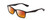 Profile View of Ernest Hemingway H4857 Designer Polarized Sunglasses with Custom Cut Red Mirror Lenses in Matte Black Unisex Cateye Full Rim Acetate 56 mm