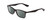 Profile View of Ernest Hemingway H4857 Designer Polarized Reading Sunglasses with Custom Cut Powered Smoke Grey Lenses in Matte Black Unisex Cateye Full Rim Acetate 56 mm