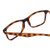 Close Up View of Ernest Hemingway H4857 Designer Reading Eye Glasses with Custom Cut Powered Lenses in Shiny Tiger Brown Yellow Orange Tortoise Havana Unisex Cateye Full Rim Acetate 53 mm