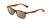 Profile View of Ernest Hemingway H4857 Designer Polarized Sunglasses with Custom Cut Amber Brown Lenses in Shiny Tiger Brown Yellow Orange Tortoise Havana Unisex Cateye Full Rim Acetate 53 mm