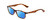 Profile View of Ernest Hemingway H4857 Designer Polarized Reading Sunglasses with Custom Cut Powered Blue Mirror Lenses in Shiny Tiger Brown Yellow Orange Tortoise Havana Unisex Cateye Full Rim Acetate 53 mm