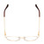 Top View of Ernest Hemingway H4858 Designer Single Vision Prescription Rx Eyeglasses in Shiny Gold/Auburn Crystal Tips Unisex Round Semi-Rimless Stainless Steel 49 mm