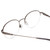 Close Up View of Ernest Hemingway H4858 Designer Single Vision Prescription Rx Eyeglasses in Shiny Gun Metal/Grey Crystal Tips Unisex Round Semi-Rimless Stainless Steel 49 mm