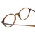 Close Up View of Ernest Hemingway H4855 Designer Progressive Lens Prescription Rx Eyeglasses in Olive Green Amber Brown Marble/Gun Metal Unisex Round Full Rim Acetate 48 mm