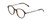 Profile View of Ernest Hemingway 4855 Unisex Round Eyeglasses Brown Gold Tortoise/Gun Metal 48mm