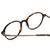 Close Up View of Ernest Hemingway H4855 Designer Single Vision Prescription Rx Eyeglasses in Brown Gold Tortoise Havana/Gun Metal Unisex Round Full Rim Acetate 48 mm