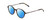 Profile View of Ernest Hemingway H4855 Designer Polarized Sunglasses with Custom Cut Blue Mirror Lenses in Brown Gold Tortoise Havana/Gun Metal Unisex Round Full Rim Acetate 48 mm