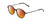 Profile View of Ernest Hemingway H4855 Designer Polarized Sunglasses with Custom Cut Red Mirror Lenses in Brown Gold Tortoise Havana/Gun Metal Unisex Round Full Rim Acetate 48 mm