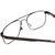 Close Up View of Ernest Hemingway H4856 Designer Reading Eye Glasses with Custom Cut Powered Lenses in Satin Metallic Black/Lilac Plum Tortoise Unisex Aviator Full Rim Stainless Steel 54 mm