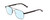 Profile View of Ernest Hemingway H4856 Designer Blue Light Blocking Eyeglasses in Satin Metallic Black/Lilac Plum Tortoise Unisex Aviator Full Rim Stainless Steel 54 mm