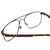 Close Up View of Ernest Hemingway H4856 Designer Reading Eye Glasses with Custom Cut Powered Lenses in Satin Metallic Brown/Brown Gold Tortoise Unisex Aviator Full Rim Stainless Steel 54 mm