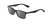 Profile View of Ernest Hemingway H4857 Designer Polarized Sunglasses with Custom Cut Smoke Grey Lenses in Gloss Black Unisex Cateye Full Rim Acetate 53 mm