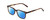 Profile View of Ernest Hemingway H4854 Designer Polarized Sunglasses with Custom Cut Blue Mirror Lenses in Brown Gold Auburn Tortoise Havana Unisex Cateye Full Rim Acetate 51 mm