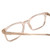 Close Up View of Ernest Hemingway H4854 Designer Single Vision Prescription Rx Eyeglasses in Wheat Brown Cystal Patterned Silver Unisex Cateye Full Rim Acetate 51 mm
