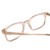 Close Up View of Ernest Hemingway H4854 Designer Bi-Focal Prescription Rx Eyeglasses in Wheat Brown Cystal Patterned Silver Unisex Cateye Full Rim Acetate 54 mm