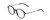 Profile View of Ernest Hemingway H4855 Unisex Round Eyeglasses Gloss Black Gun Metal Stripe 48mm