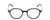 Front View of Ernest Hemingway H4855 Designer Single Vision Prescription Rx Eyeglasses in Gloss Black Gun Metal/Striped White Green Tips Unisex Round Full Rim Acetate 48 mm