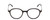 Front View of Ernest Hemingway H4855 Designer Bi-Focal Prescription Rx Eyeglasses in Gloss Black Gun Metal/Striped White Green Tips Unisex Round Full Rim Acetate 48 mm