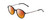 Profile View of Ernest Hemingway H4855 Designer Polarized Sunglasses with Custom Cut Red Mirror Lenses in Gloss Black Gun Metal/Striped White Green Tips Unisex Round Full Rim Acetate 48 mm