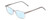 Profile View of Ernest Hemingway H4852 Designer Progressive Lens Blue Light Blocking Eyeglasses in Clear Crystal Silver Glitter Unisex Rectangle Full Rim Acetate 51 mm