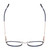 Top View of Ernest Hemingway H4853 Designer Reading Eye Glasses with Custom Cut Powered Lenses in Metallic Blue Patterened Silver Multi-Colored Tips Unisex Round Full Rim Stainless Steel 51 mm