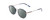 Profile View of Ernest Hemingway H4853 Designer Polarized Sunglasses with Custom Cut Smoke Grey Lenses in Metallic Blue Patterened Silver Multi-Colored Tips Unisex Round Full Rim Stainless Steel 51 mm