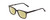 Profile View of Ernest Hemingway H4854 Designer Polarized Reading Sunglasses with Custom Cut Powered Sun Flower Yellow Lenses in Gloss Black Silver Studs  Unisex Cateye Full Rim Acetate 51 mm