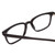 Close Up View of Ernest Hemingway H4854 Unisex Cateye Designer Eyeglasses Gloss Black Silver 54mm