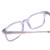 Close Up View of Ernest Hemingway H4854 Designer Bi-Focal Prescription Rx Eyeglasses in Lilac Purple Crystal Patterned Silver Ladies Cateye Full Rim Acetate 54 mm