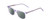 Profile View of Ernest Hemingway H4854 Designer Polarized Reading Sunglasses with Custom Cut Powered Smoke Grey Lenses in Lilac Purple Crystal Patterned Silver Ladies Cateye Full Rim Acetate 54 mm
