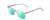 Profile View of Ernest Hemingway H4854 Designer Polarized Reading Sunglasses with Custom Cut Powered Green Mirror Lenses in Lilac Purple Crystal Patterned Silver Ladies Cateye Full Rim Acetate 54 mm