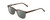 Profile View of Ernest Hemingway H4854 Designer Polarized Sunglasses with Custom Cut Smoke Grey Lenses in Olive Green Grey Crystal Smoke Unisex Cateye Full Rim Acetate 51 mm