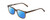 Profile View of Ernest Hemingway H4854 Designer Polarized Sunglasses with Custom Cut Blue Mirror Lenses in Olive Green Grey Crystal Smoke Unisex Cateye Full Rim Acetate 51 mm