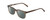 Profile View of Ernest Hemingway H4854 Designer Polarized Reading Sunglasses with Custom Cut Powered Smoke Grey Lenses in Olive Green Grey Crystal Smoke Unisex Cateye Full Rim Acetate 51 mm