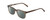 Profile View of Ernest Hemingway H4854 Designer Polarized Sunglasses with Custom Cut Smoke Grey Lenses in Olive Green Grey Crystal Smoke Unisex Cateye Full Rim Acetate 54 mm