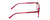 Side View of Ernest Hemingway H4854 Designer Blue Light Blocking Eyeglasses in Raspberry Red Rose Crystal Ladies Cateye Full Rim Acetate 54 mm