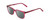 Profile View of Ernest Hemingway H4854 Designer Polarized Sunglasses with Custom Cut Smoke Grey Lenses in Raspberry Red Rose Crystal Ladies Cateye Full Rim Acetate 54 mm