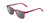 Profile View of Ernest Hemingway H4854 Designer Polarized Reading Sunglasses with Custom Cut Powered Smoke Grey Lenses in Raspberry Red Rose Crystal Ladies Cateye Full Rim Acetate 54 mm