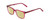 Profile View of Ernest Hemingway H4854 Designer Polarized Reading Sunglasses with Custom Cut Powered Sun Flower Yellow Lenses in Raspberry Red Rose Crystal Ladies Cateye Full Rim Acetate 54 mm