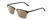 Profile View of Ernest Hemingway H4850 Designer Polarized Sunglasses with Custom Cut Amber Brown Lenses in Gloss Black Silver Unisex Cateye Full Rim Acetate 58 mm